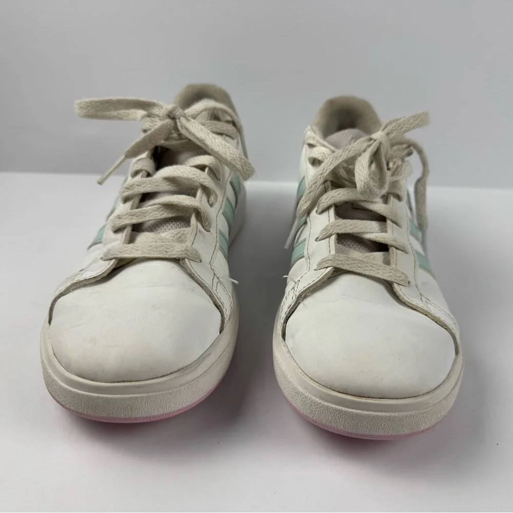 Adidas Grand court 2.0 in cloud white,jade,pink size 5